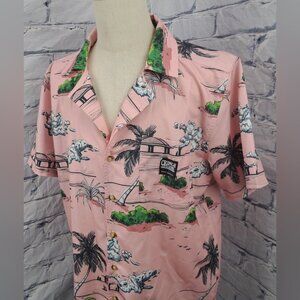Saint Javelin Crimea Beach Party Mens Button Down Shirt Hawaiian Open Collar XXL